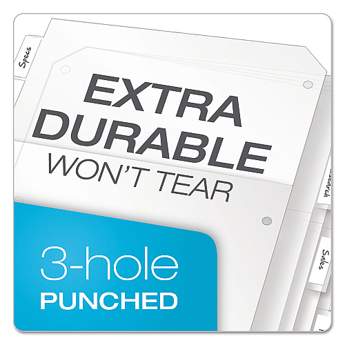 Cardinal Poly Ring Binder Pockets, 8.5 x 11, Clear, 5/Pack (84010)