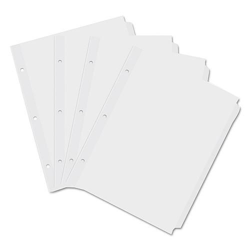 Universal Self-Tab Index Dividers, 5-Tab, 11 x 8.5, White, 36 Sets (UNV20835)