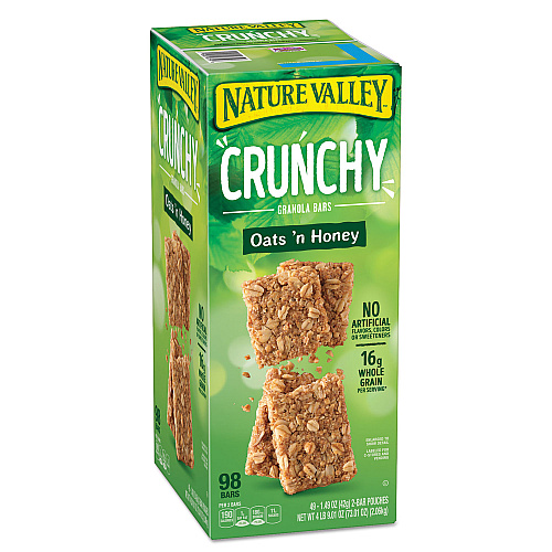 Nature Valley Granola Bars, Oats and Honey, 1.5 oz Bar, 49/Carton (827622)
