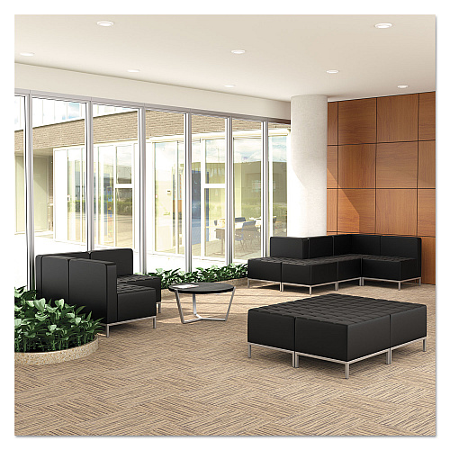 Alera QUB Series Corner Sectional, 26.38w x 26.38d x 30.5h, Black (ALEQB8016)