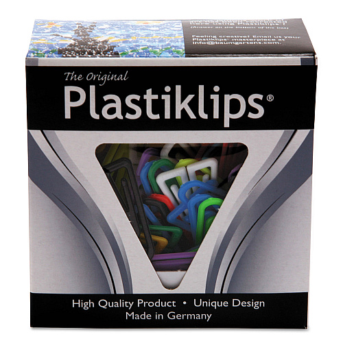 Baumgartens Plastiklips Paper Clips, Large, Smooth, Assorted Colors, 200/Box (LP0600)