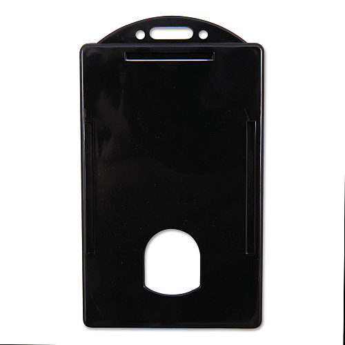 Sicurix Badge/Card Holder, 4 x 2 9/10, Black, 25/Pack (68320)