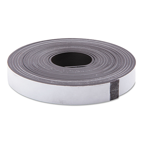 Zeus Adhesive-Backed Magnetic Tape, 0.5" x 10 ft, Black (66010)
