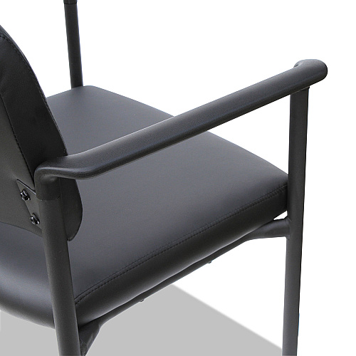 Alera Sorrento Series Ultra-Cushioned Stacking Guest Chair, 25.59" x 24.01" x 33.85", Black, 2/Carton (ALEUT6816)