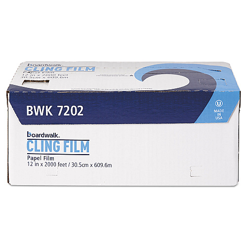 Boardwalk&reg; PVC Food Wrap Film, 12" x 2000-ft. Roll, 1 per Carton (BWK7202)