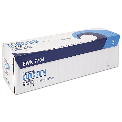 Boardwalk&reg; PVC Food Wrap Film, 18" x 2000-ft. Roll, 1 Roll per Carton (BWK7204)