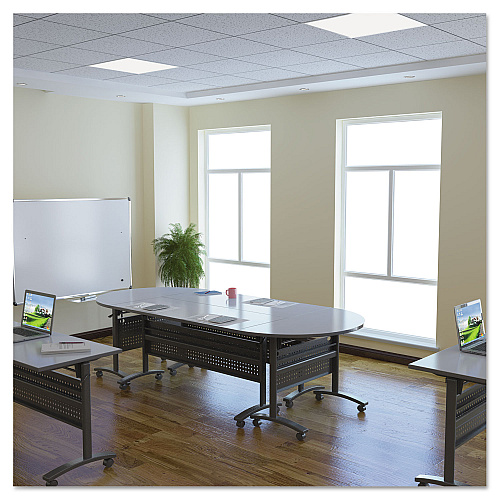 Alera Valencia Flip Training Table Base, Modesty Panel, 57.88w x 19.75d x 28.5h, Black (ALEVA737260BK)
