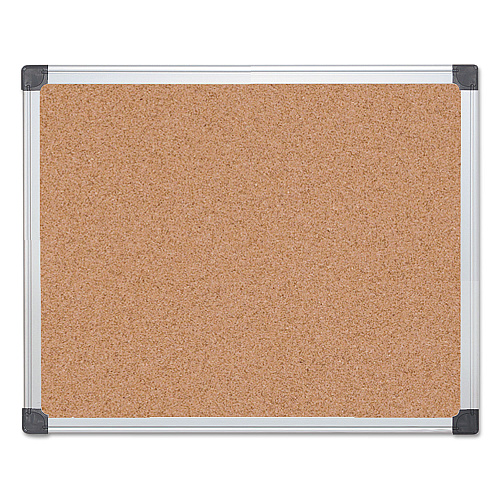 MasterVision Value Cork Bulletin Board with Aluminum Frame, 24 x 36, Tan Surface, Silver Aluminum Frame (CA031170)