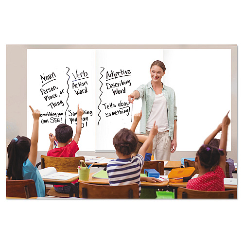 MasterVision Magnetic Dry Erase Tile Board, 38.5 x 58, White Surface (DET8125397)