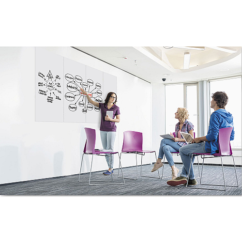 MasterVision Magnetic Dry Erase Tile Board, 29.5 x 45, White Surface (DET8025397)