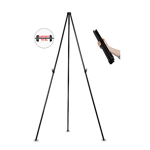 MasterVision Instant Easel, 61.5" High, Black, Steel, Heavy-Duty (FLX10201MV)