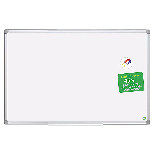 MasterVision Earth Gold Ultra Magnetic Dry Erase Boards, 48 x 72, White Surface, Silver Aluminum Frame (MA2707790)