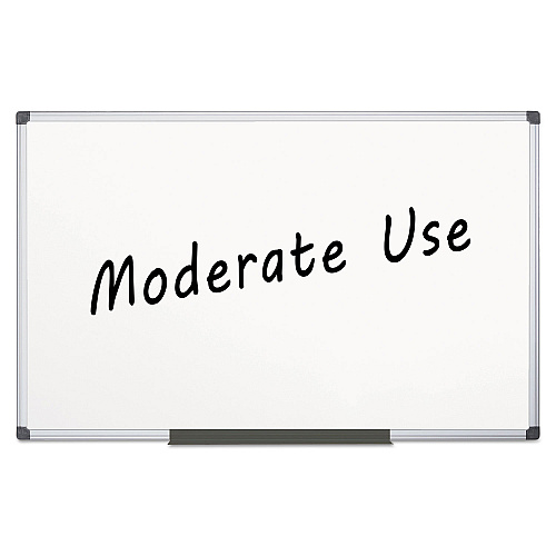 MasterVision Value Melamine Dry Erase Board, 48 x 96, White Surface, Silver Aluminum Frame (MA2112170MV)