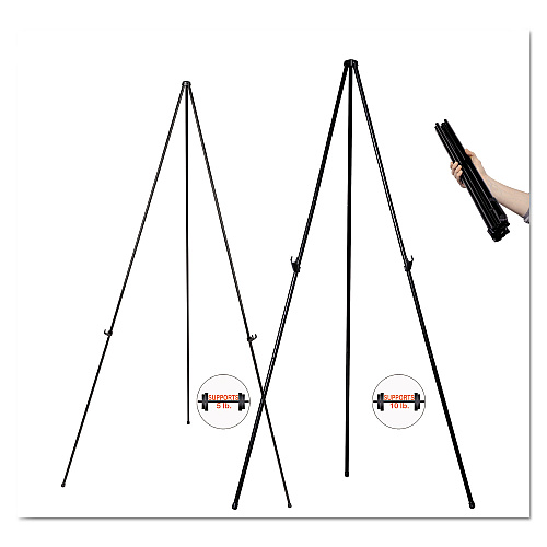 MasterVision Instant Easel, 61.5" High, Black, Steel, Lightweight (FLX04201MV)