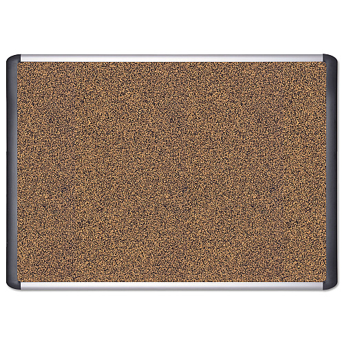 MasterVision Tech Cork Board, 36 x 24, Tan Surface, Silver/Black Aluminum Frame (MVI030501)