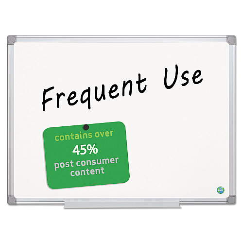 MasterVision Earth Gold Ultra Magnetic Dry Erase Boards, 48 x 72, White Surface, Silver Aluminum Frame (MA2707790)