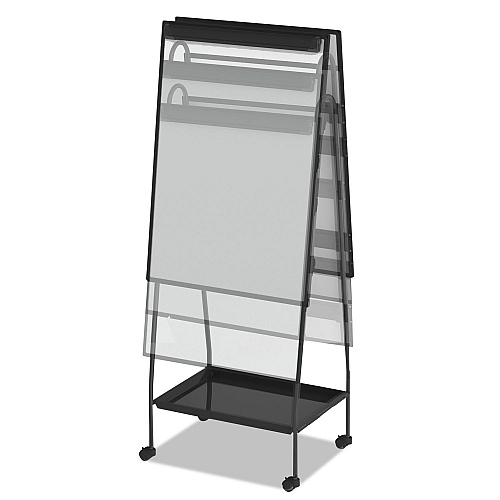 MasterVision Creation Station Dry Erase Board, 29.5 x 74.88, White Surface, Black Metal Frame (EA49125016)