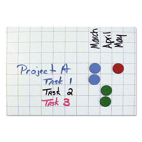 MasterVision Interchangeable Magnetic Board Accessories, Circles, 0.75" Diameter, Blue, 20/Pack (FM1601)