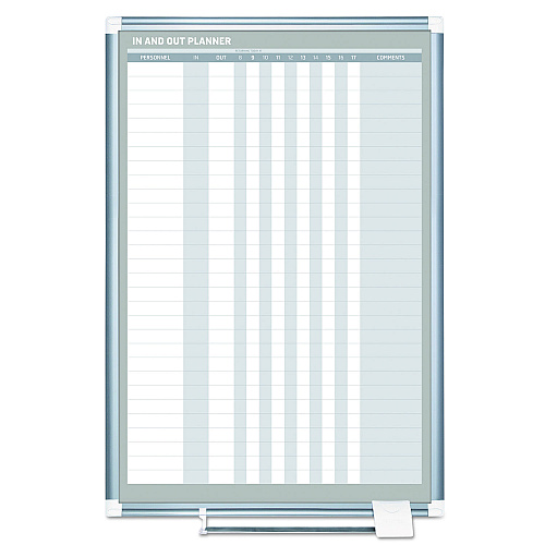MasterVision In-Out Magnetic Dry Erase Board, 24 x 36, White Surface, Silver Aluminum Frame (GA02109830)