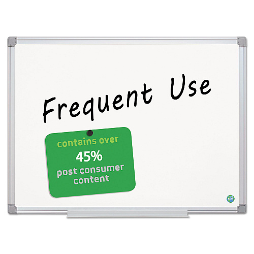 MasterVision Earth Gold Ultra Magnetic Dry Erase Boards, 36 x 48, White Surface, Silver Aluminum Frame (MA0507790)