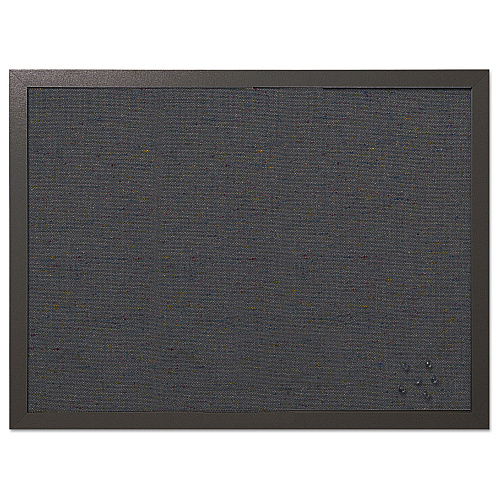 MasterVision Designer Fabric Bulletin Board, 24 x 18, Black Surface, Black MDF Wood Frame (FB0471168)