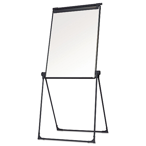 MasterVision Folds-to-a-Table Melamine Easel, 28.5 x 37.5, White, Steel/Laminate (EA14000583MV)