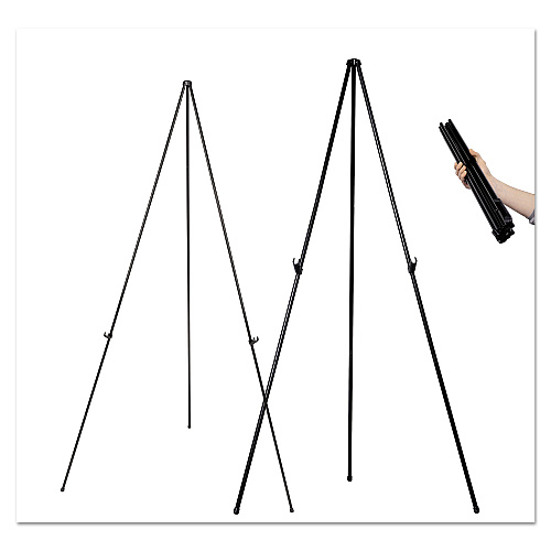 MasterVision Instant Easel, 61.5" High, Black, Steel, Lightweight (FLX04201MV)