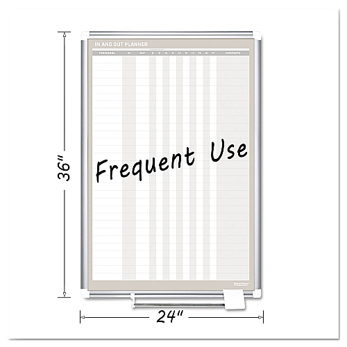 MasterVision In-Out Magnetic Dry Erase Board, 24 x 36, White Surface, Silver Aluminum Frame (GA02109830)
