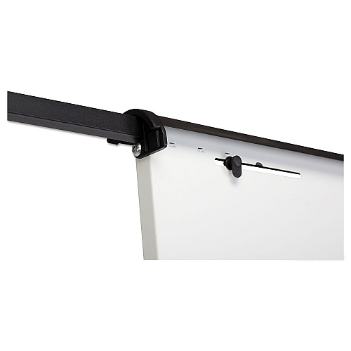 MasterVision 360 Multi-Use Mobile Magnetic Dry Erase Easel, 27 x 41, White Surface, Black Steel Frame (EA4806156)
