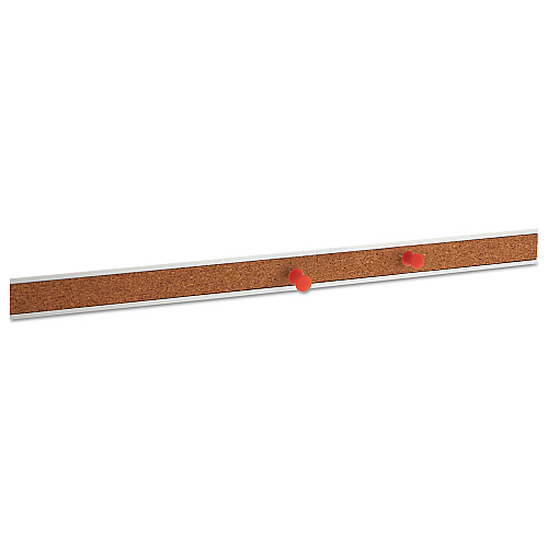Universal Cork Bulletin Bar, 24 x 1, Brown Surface, Silver Aluminum Frame (UNV43424)