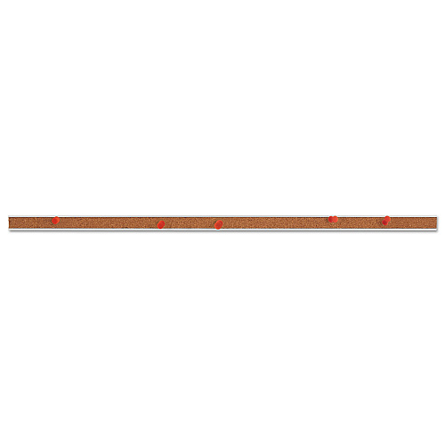 Universal Cork Bulletin Bar, 24 x 1, Brown Surface, Silver Aluminum Frame (UNV43424)
