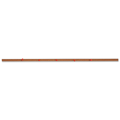 Universal Cork Bulletin Bar, 36 x 1, Brown Surface, Silver Aluminum Frame (UNV43436)