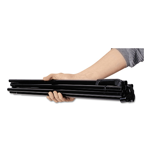 Universal Heavy-Duty Instant Setup Foldaway Easel, Adjusts 25" to 63" High, Aluminum, Black (UNV43027)