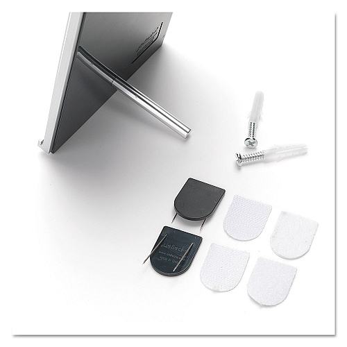 Deflecto Interior Image Anti-Glare Sign Holder, Landscape, 8.5 x 2 Insert, Black/Silver (89105)