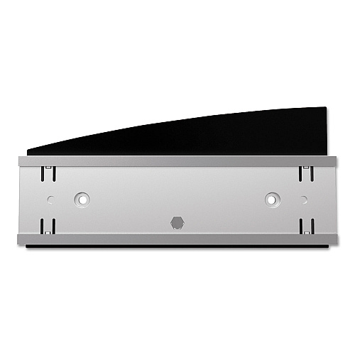 Deflecto Interior Image Anti-Glare Sign Holder, Landscape, 8.5 x 2 Insert, Black/Silver (89105)