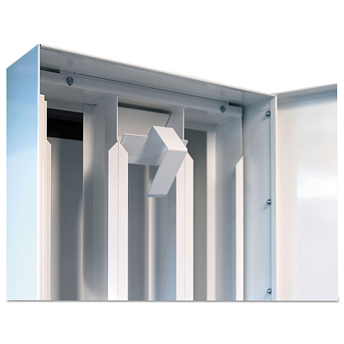 Vend-Rite Coin-Operated Soap Vender, 3-Column, 16.25 x 9.5 x 37.75, White/Blue (394100)