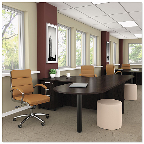 Alera Valencia Series Mobile Pedestal File, Left/Right, 3-Drawer: Box/Box/File, Legal/Letter, Espresso, 15.88 x 20.5 x 28.38 (ALEVA572816ES)