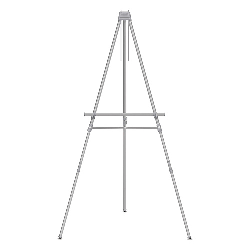 Quartet Aluminum Heavy-Duty Display Easel, 38" to 66" High, Aluminum, Silver (55E)