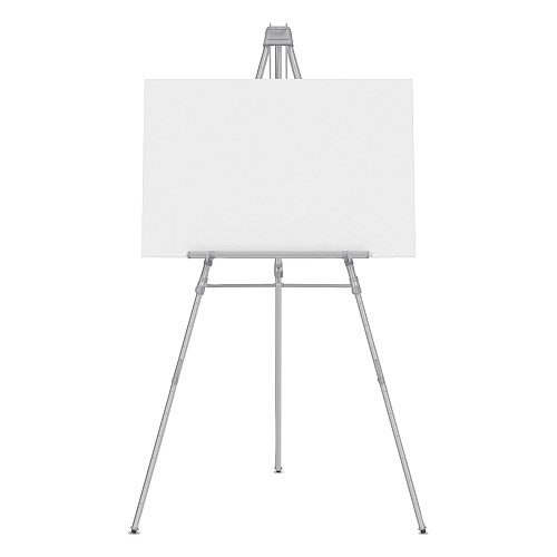 Quartet Aluminum Heavy-Duty Display Easel, 38" to 66" High, Aluminum, Silver (55E)