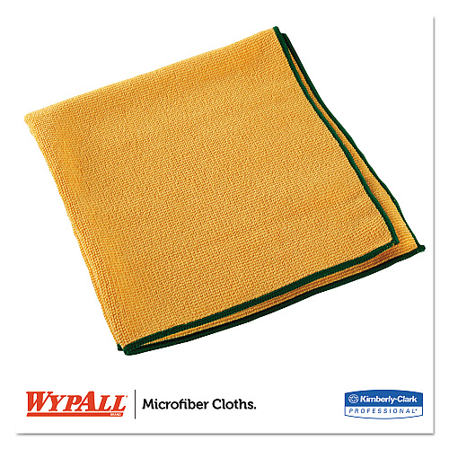 WypAll Microfiber Cloths, Reusable, 15.75 x 15.75, Yellow, 6/Pack 15.75" Length x 15.75" Width - Eco-friendly, Absorbent, Durable, Launderable, Washable - Yellow - 6 / Pack (83610)