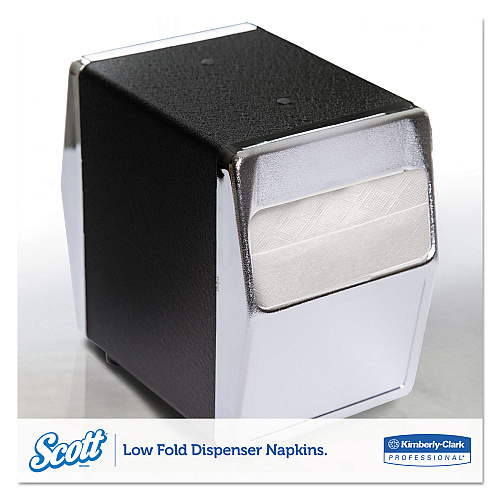 Scott Low-Fold Dispenser Napkins, 1-Ply, 12" x 7", White, 250/Pack, 32 Packs/Carton (98720)