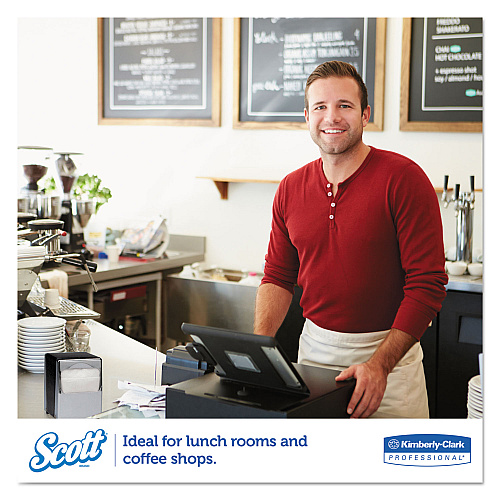 Scott Low-Fold Dispenser Napkins, 1-Ply, 12" x 7", White, 250/Pack, 32 Packs/Carton (98720)