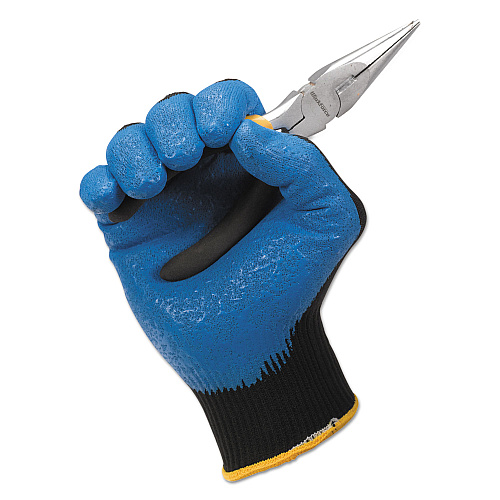 KleenGuard G40 Foam Nitrile Coated Gloves, 230 mm Length, Medium/Size 8, Blue, 12 Pairs (40226)