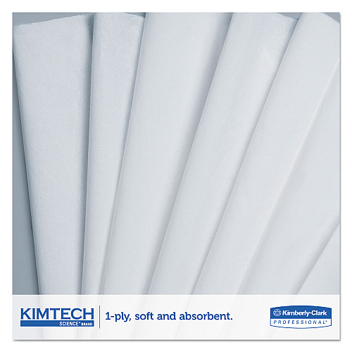 Kimtech Precision Wipers, POP-UP Box, 1-Ply, 11.8 x 11.8, Unscented, White, 196/Box, 15 Boxes/Carton (75512)