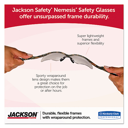 KleenGuard Nemesis Readers Safety Glasses, Smoke Frame, Smoke Polycarbonate Lens (22516)