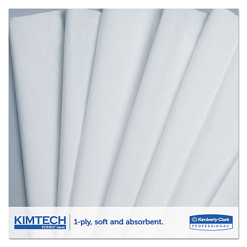 Kimtech Precision Wiper, POP-UP Box, 1-Ply, 14.7 x 16.6 Unscented, White, 144/Box (05514)