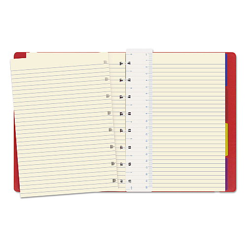 Filofax Notebook, 1-Subject, Medium/College Rule, Red Cover, (112) 8.25 x 5.81 Sheets (B115008U)