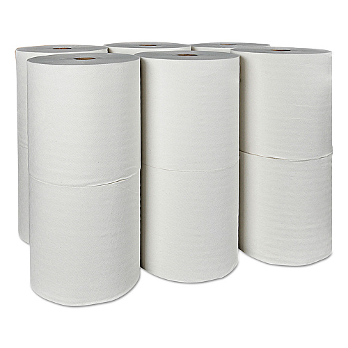 Kleenex Hard Roll Paper Towels with Premium Absorbency Pockets, 1-Ply, 8" x 425 ft, 1.5" Core, White, 12 Rolls/Carton (01080)