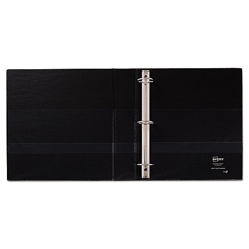 Avery Heavy-Duty Non-View Binder with DuraHinge and One Touch EZD Rings, 3 Rings, 1.5" Capacity, 11 x 8.5, Black (79991)