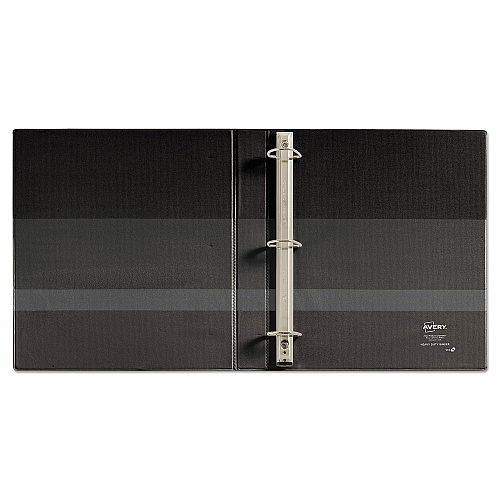 Avery Heavy-Duty Non-View Binder with DuraHinge and One Touch EZD Rings, 3 Rings, 1" Capacity, 11 x 8.5, Black (79989)